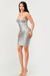 Gilded Glamour Strapless Dress