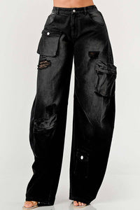 Black Taylor Washed Distressed Jean