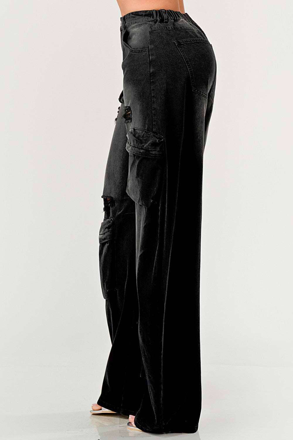 Black Taylor Washed Distressed Jean