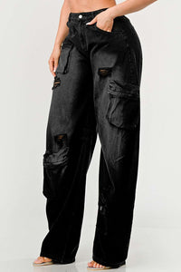 Black Taylor Washed Distressed Jean