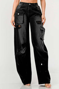 Black Taylor Washed Distressed Jean