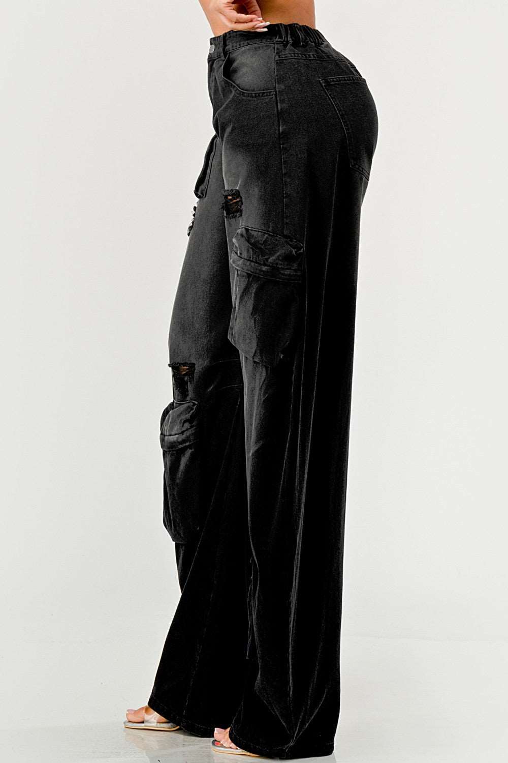 Black Taylor Washed Distressed Jean