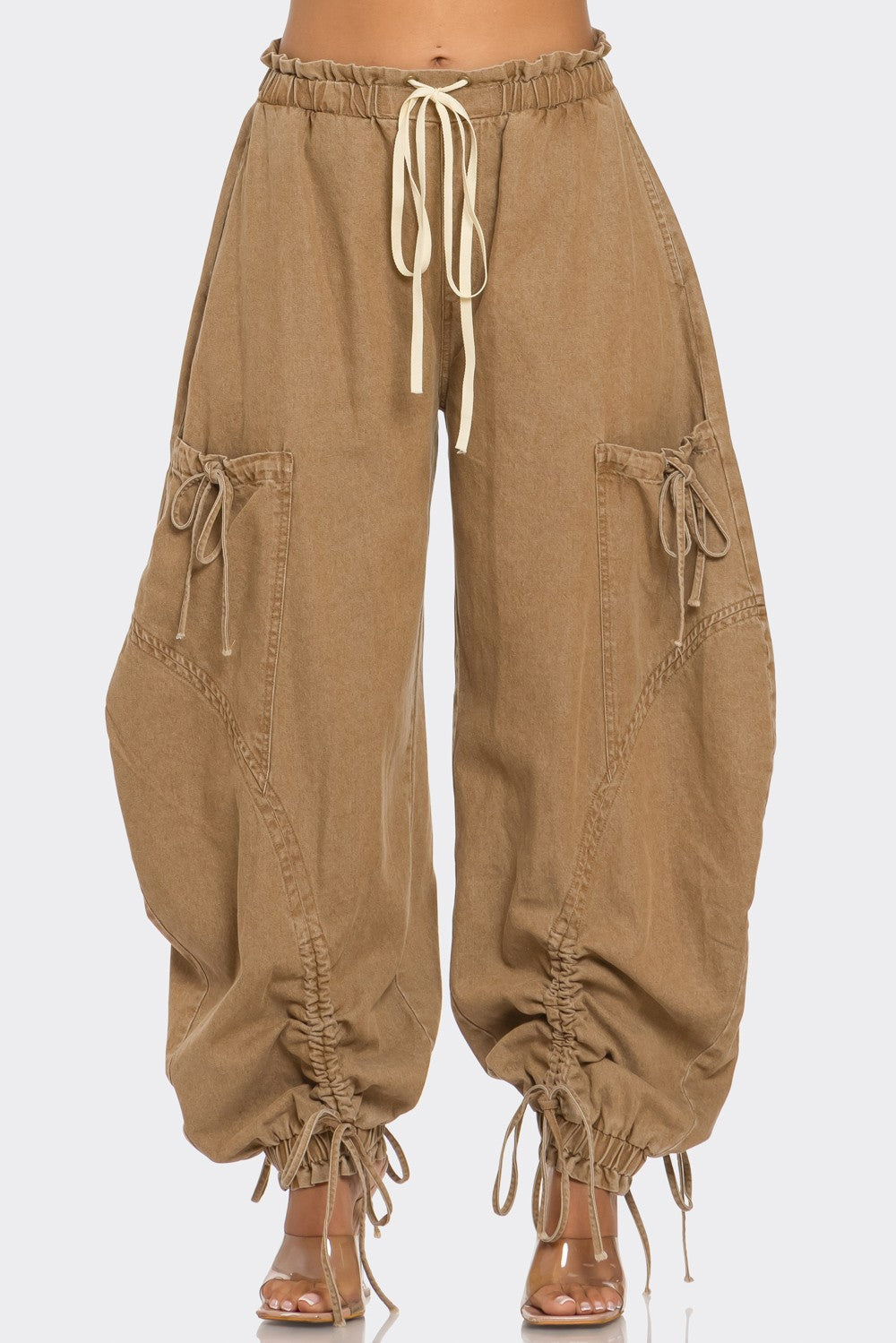Relaxed Cargo Denim Pants