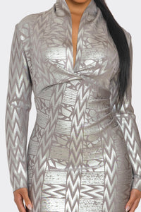 Business Chic Long Sleeve Bandage Dress