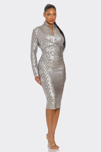 Business Chic Long Sleeve Bandage Dress