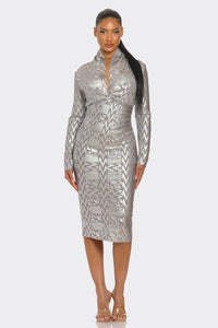 Business Chic Long Sleeve Bandage Dress