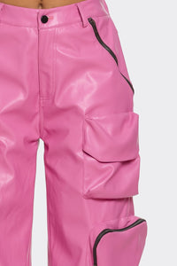 Pink Utility Cargo Pants