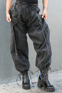 Relaxed Cargo Denim Pants