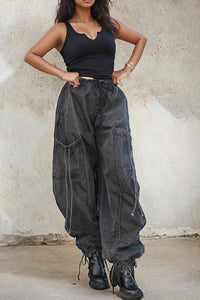 Relaxed Cargo Denim Pants