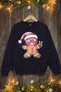 Blowing Bubble Gingerbread  Graphic Sweatshirts