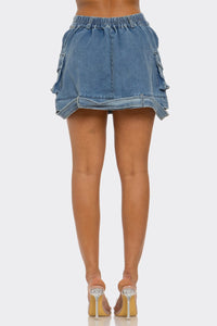Utility Denim Maxi Skirt
