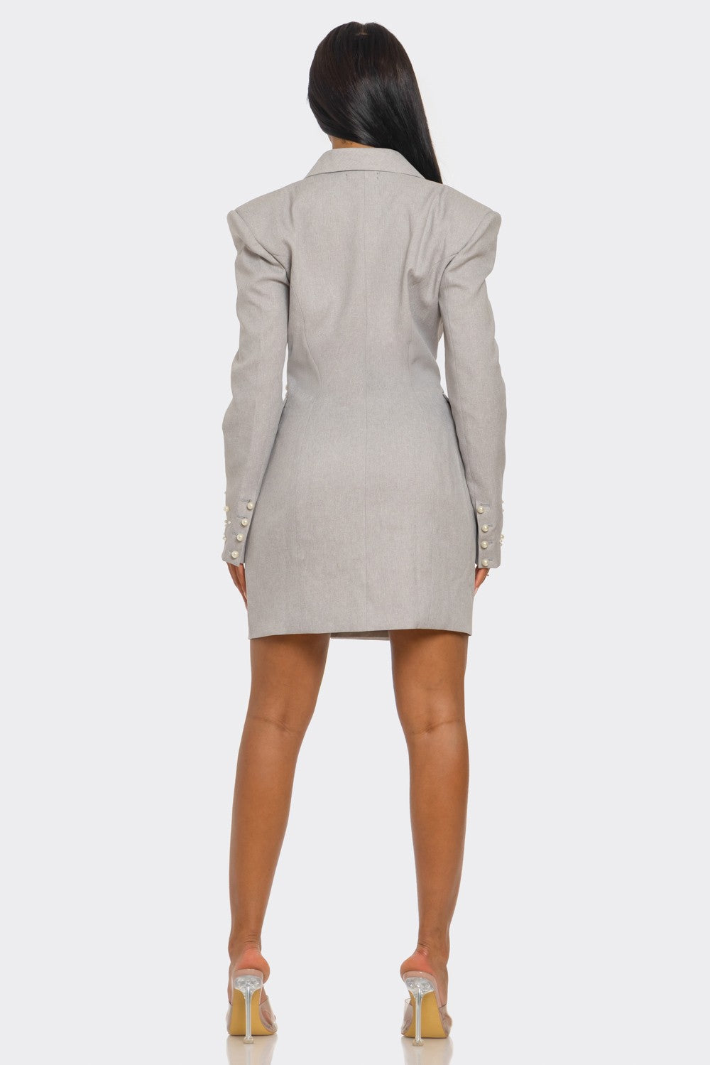 PLUS Monet Pearl Embellished Blazer Dress