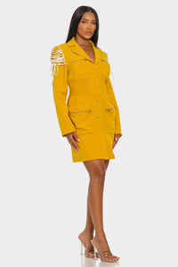 Savina Utility Lace-Up Blazer Dress