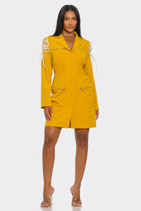 Savina Utility Lace-Up Blazer Dress