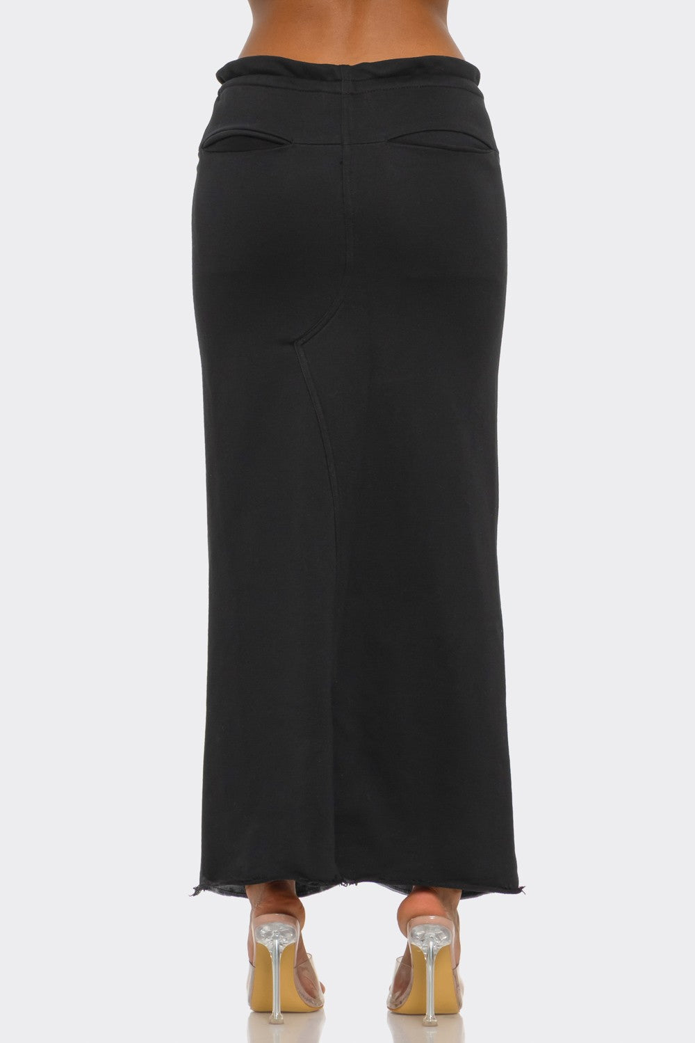 Fade Game Hybrid Denim Maxi Skirt