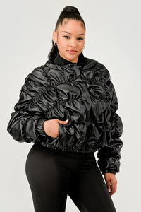The Noir Ruched Bomber