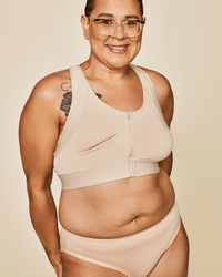 Hero Front‑Closure Sports Bra - Buff