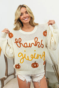 Thanksgiving Letter Sweater