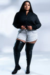 The AZALEA WANG Surgical Flatform Boot With 4 Way Stretch In Stretch PU