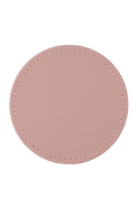6 Round PU Leather Coasters Set