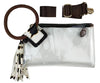 Stadium See Through Clear Cuff Handle Tassel Clutch