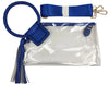 Stadium See Through Clear Cuff Handle Tassel Clutch