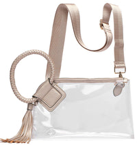 Stadium See Through Clear Cuff Handle Tassel Clutch