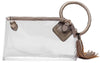 Stadium See Through Clear Cuff Handle Tassel Clutch