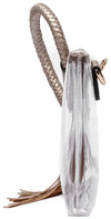 Stadium See Through Clear Cuff Handle Tassel Clutch