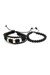 2pc Leather & Stone Bracelet - LURE Boutique