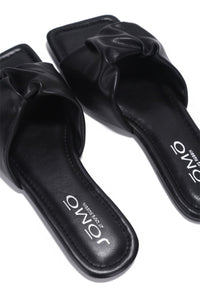 RANGOON I DON'T WANT NO SCRUBS FLAT SANDALS- BLACK - LURE- Yorktown Mall