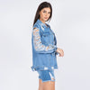 Distressed All Over Denim Jackets - LURE Boutique