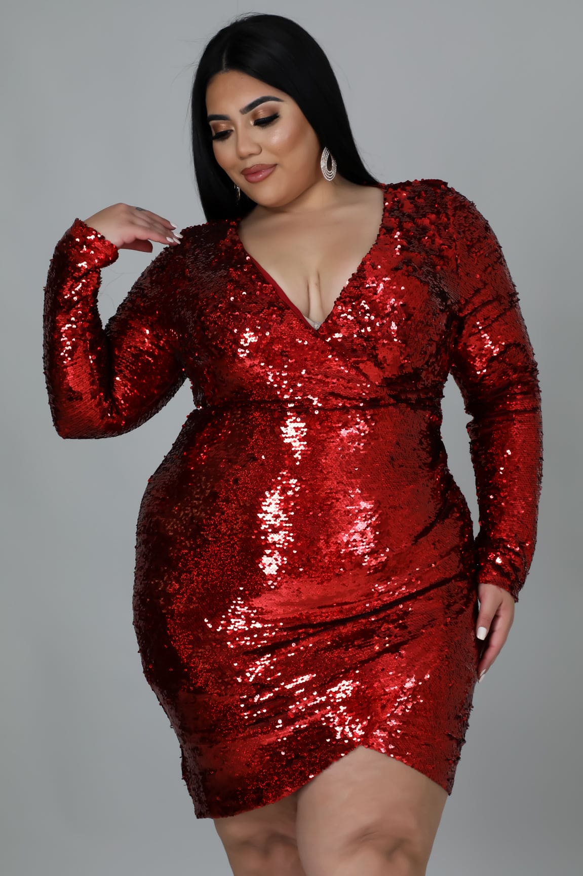Sequin Tulip Mini | Plus Size Dress 2X Sequin Tulip Mini | Plus Size Dress 2X