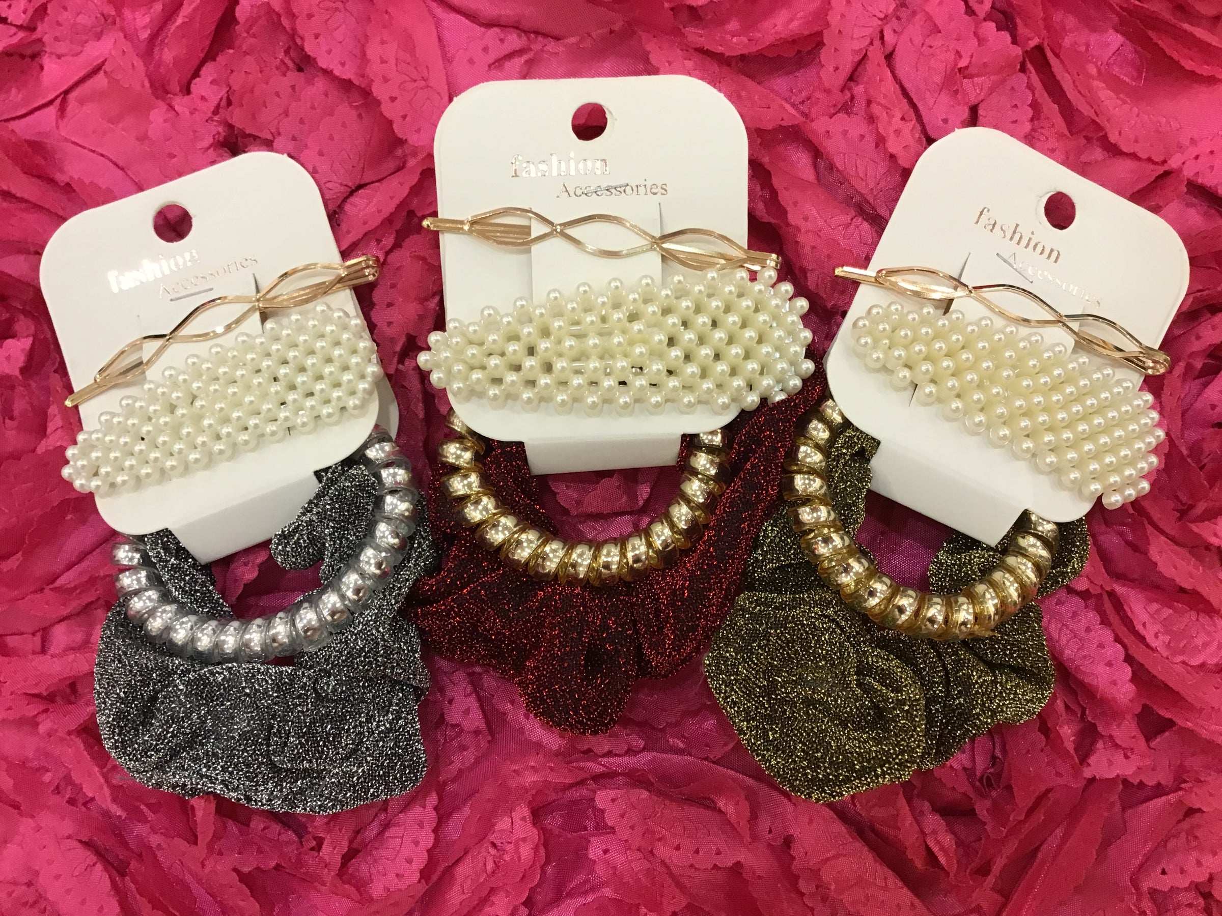 Metallic Scrunchie Set - LURE Boutique
