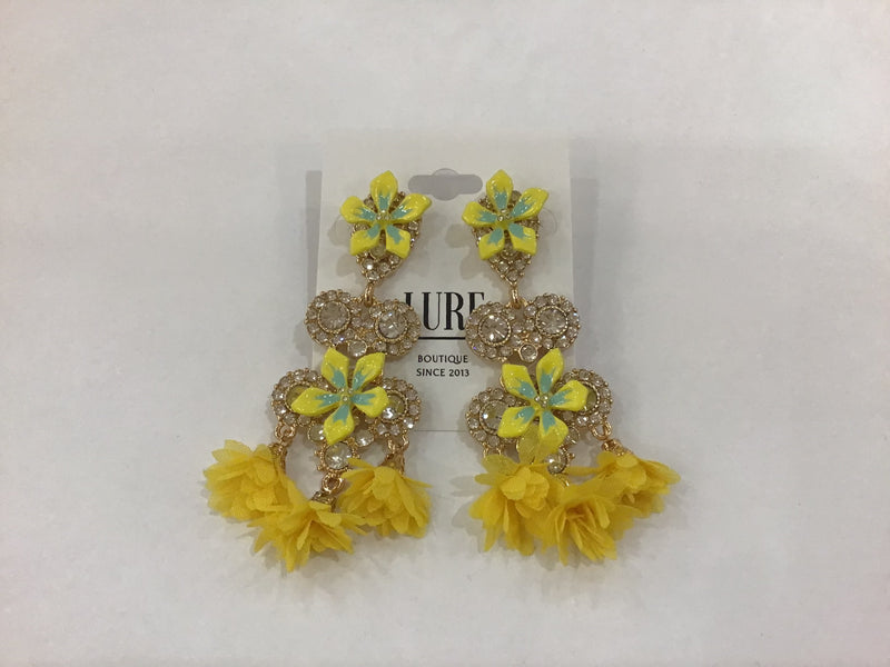 Floral Teardrop Earrings - LURE Boutique