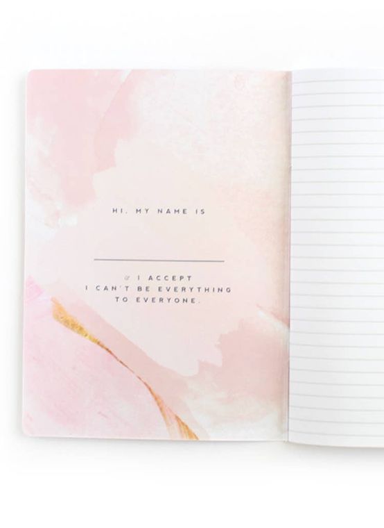 Hell YES - F No, Watercolor Inspirational Mantra Notebook - LURE Boutique