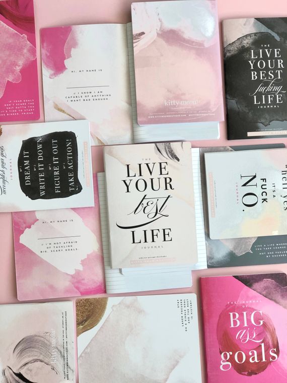 Hot Pink Notebook, BIG GOALS, Inspirational Notebook - LURE Boutique