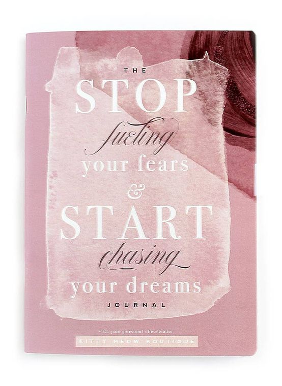 Stop Fueling Your Fears, Rose -  Inspirational Notebook, - LURE Boutique