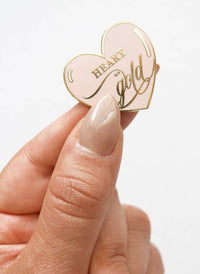 Heart of Gold, Inspirational Enamel Pin - LURE Boutique