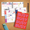 Busy Medium Weekly/Monthly Planner + Stickers - LURE Boutique