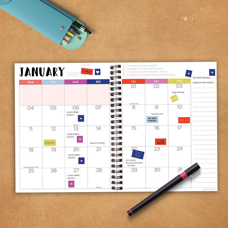 Busy Medium Weekly/Monthly Planner + Stickers - LURE Boutique