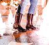 WOMEN'S RAIN BOOTS EMMA MID BLACK CROC EMBOSS WOMEN'S RAIN BOOTS - LURE Boutique